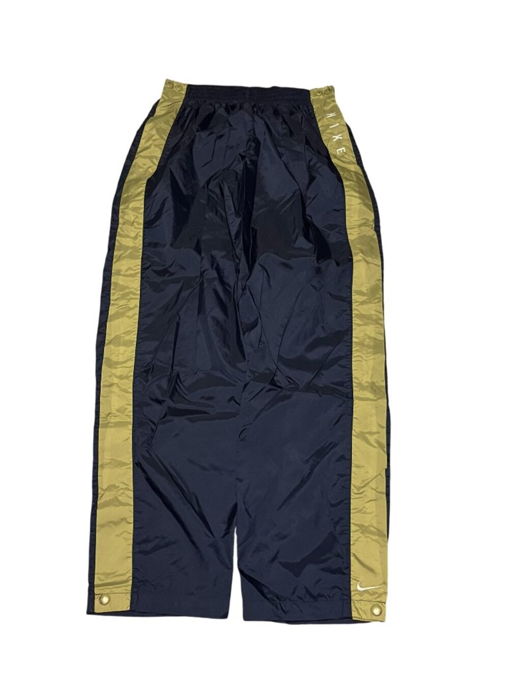 Nike Vintage Tearaway Track Pants Navy and Gold Medium